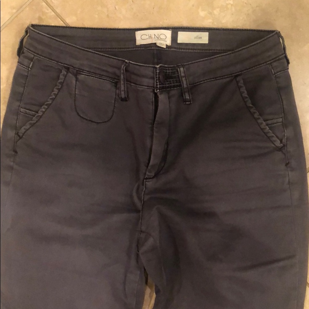 Anthropology crop grey chinos
